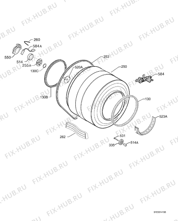 Взрыв-схема сушильной машины Zanussi Electrolux ZDC67550W - Схема узла Functional parts 267